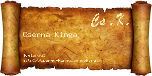 Cserna Kinga névjegykártya